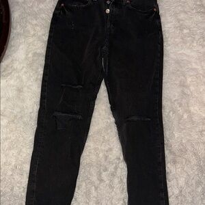 Stylish Black denim Distressed Women Jeans
